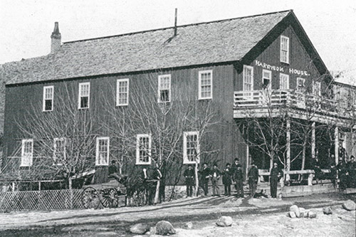 Wells Fargo Bldg & Harrison House Built